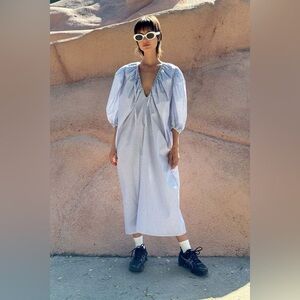 Yvonne Dress blue and white striped dress